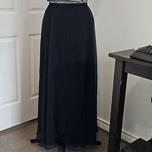 Long Black, Chiffon, Patra skirt, 10
